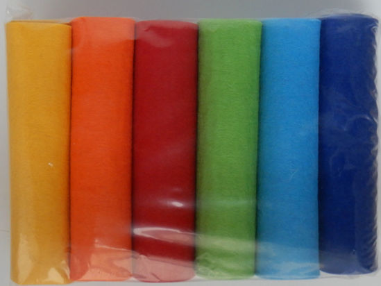 Bild von Industriefilz 3mm Regenbogenfarben